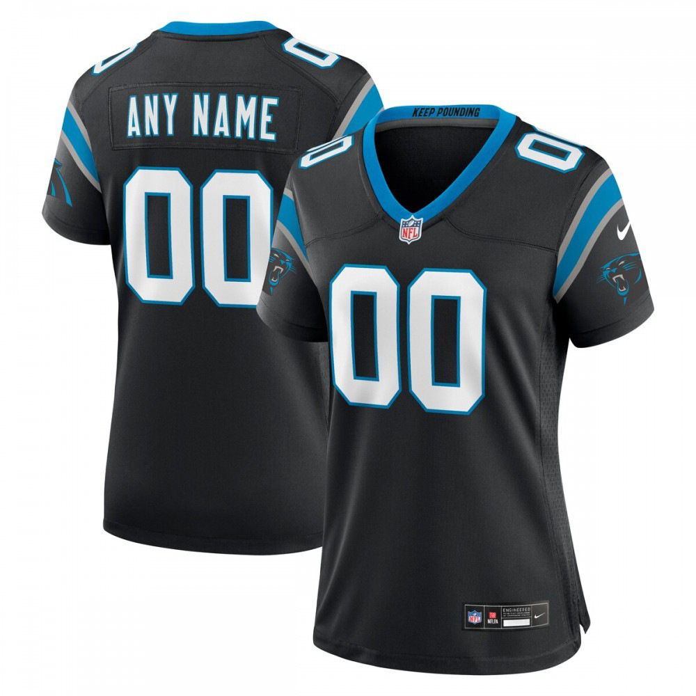 Carolina Panthers Nike Women's Custom Game Jersey - Black-GridironStore